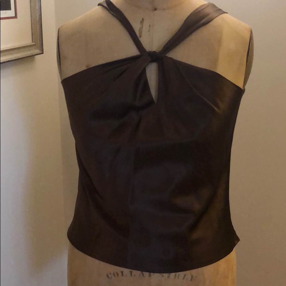 Worth brown silk camisole